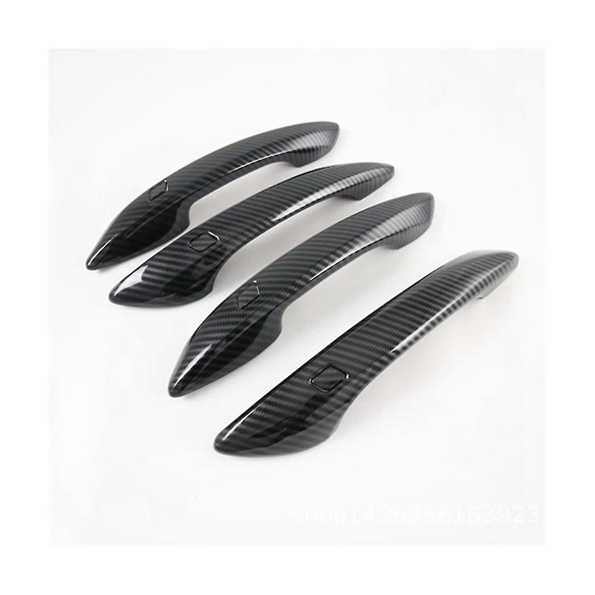 Car Abs Carbon Fiber Outer Side Door Handle Cover For 2020 2021