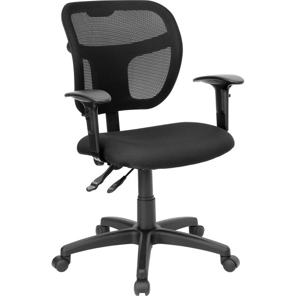 Flash Furniture Mid-Back Swivel Task Chair with Height Adjustable Arms