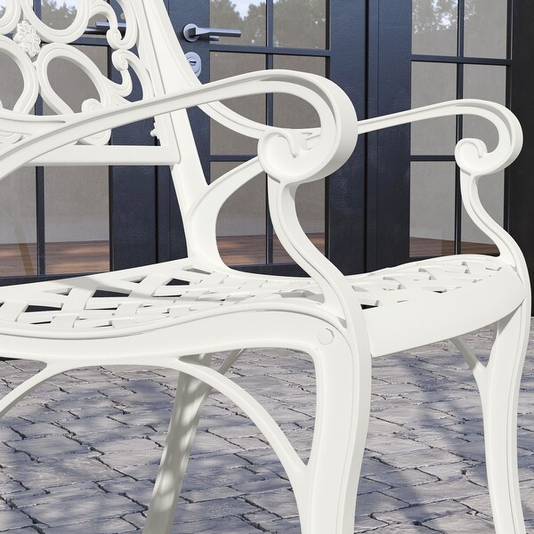 Sanibel White Aluminum 5 Piece Outdoor Dining Set