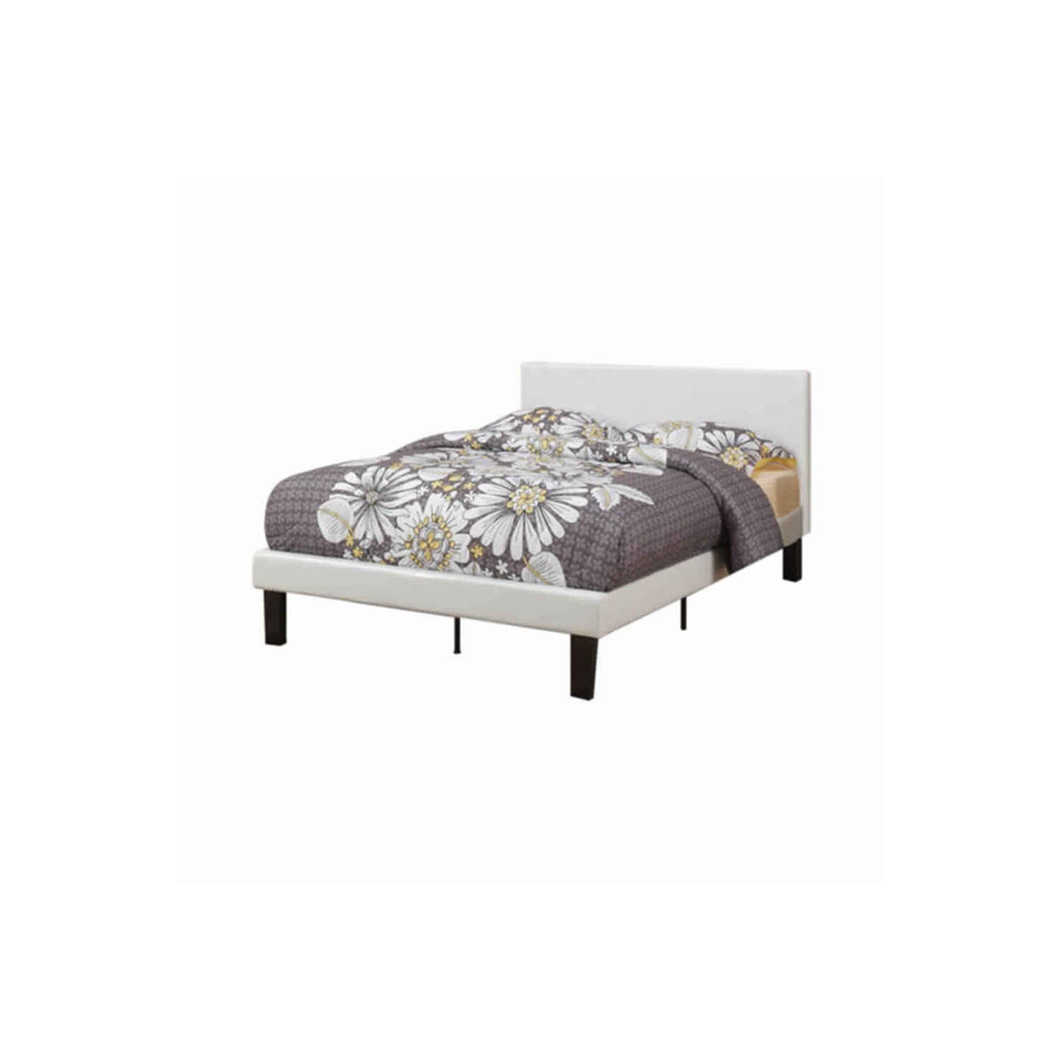 BenJara Rare Twin Bed,Faux Leather With 12 Slats