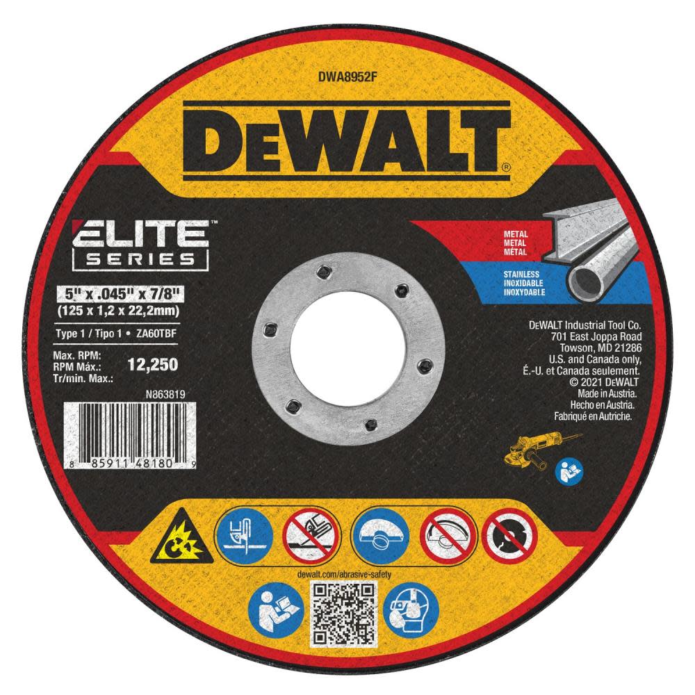 DW 5 x .045 x 7/8 T1 XP CER Cut-Off Wheel DWA8952F from DW