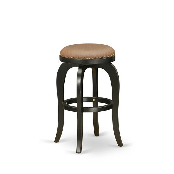 Bedford Swivel Backless Barstool 30'' Seat Height With Leg And Pu Leather Roast (Color Options Available)