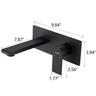 Magic Home Single-Handle Bath Waterfall Wall Mounted Tub and Sink Faucet in Matte Black CS-W121750477