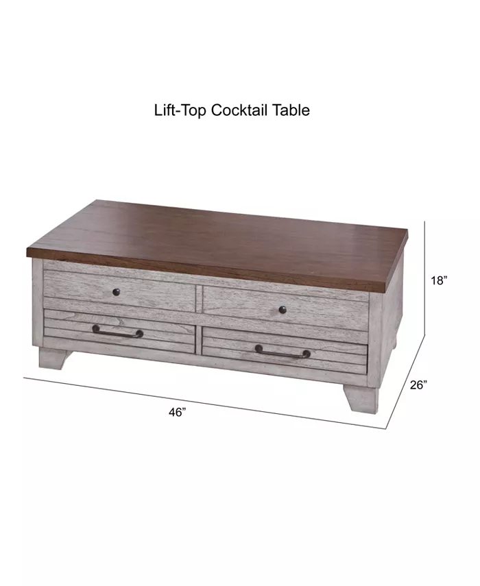 Steve Silver Bear Creek 46 Wooden Lift Top Cocktail Table