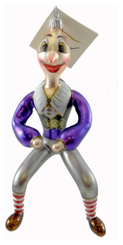 Laved Italian Ornaments HUNCHBACK Glass Clown Circus CR91   Contemporary   Christmas Ornaments   by Story Book Kids Inc  Houzz