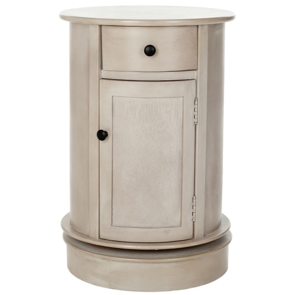 SAFAVIEH Cape Cod Grey Swivel Storage Accent Table