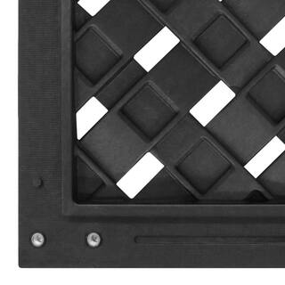 DISTINCT 24 in. x 48 in. Wesley Black Recycled Rubber Decorative Privacy Screen Panel MT5100631