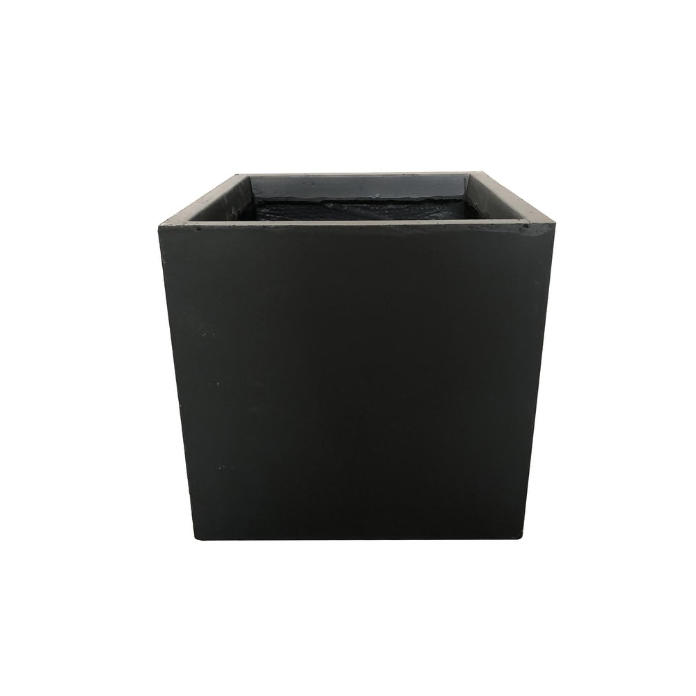 Durx litecrete Lightweight Concrete Modern Square Granite Planter Medium   11.8'x11.8'x11.8'