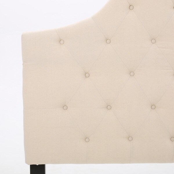 Marlen Adjustable Full/ Queen Tufted Fabric Headboard by Christopher Knight Home - - 12186817