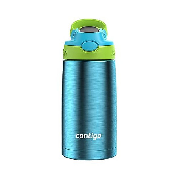 Contigo Kid x27 s 13 Oz Aubrey Stainless Steel Bottle Blue Raspberry cool Lime