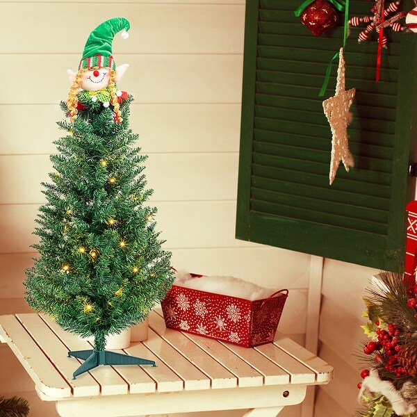 3Ft 129 Branches with Santa Claus Decorated Christmas Tree