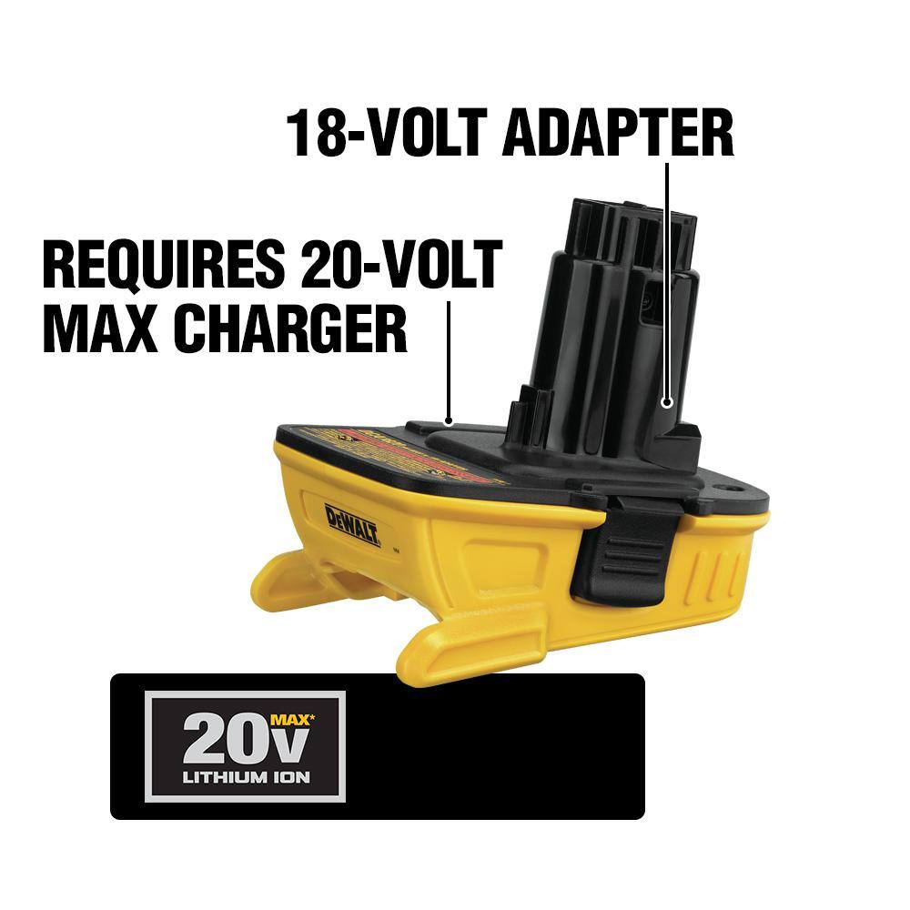 DW 20V MAX Lithium-Ion Battery Adapter for 18V Tools DCA1820