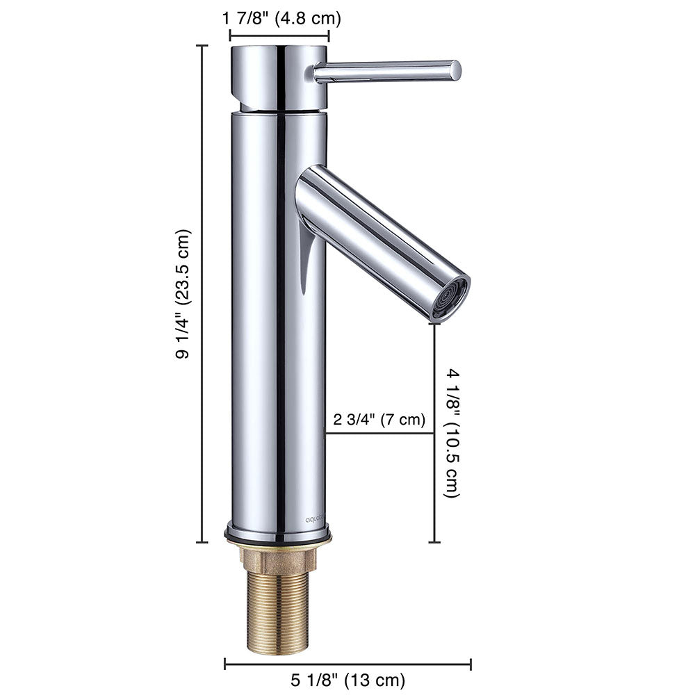 Aquaterior Bathroom Faucet Single Hole 1-Handle Cold Hot 9.25