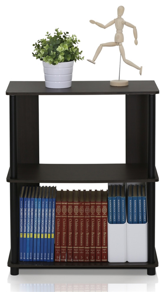 JAYA Simple Design Bookcase  Walnut   Transitional   Bookcases   by Furinno  Houzz