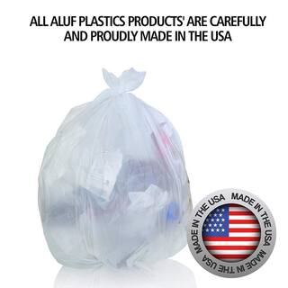 Aluf Plastics 24 in. x 24 in. 10 Gal. Clear Trash Bags (Pack of 1000) 8 mic (eq) for Janitorial and Industrial HCR-242408C