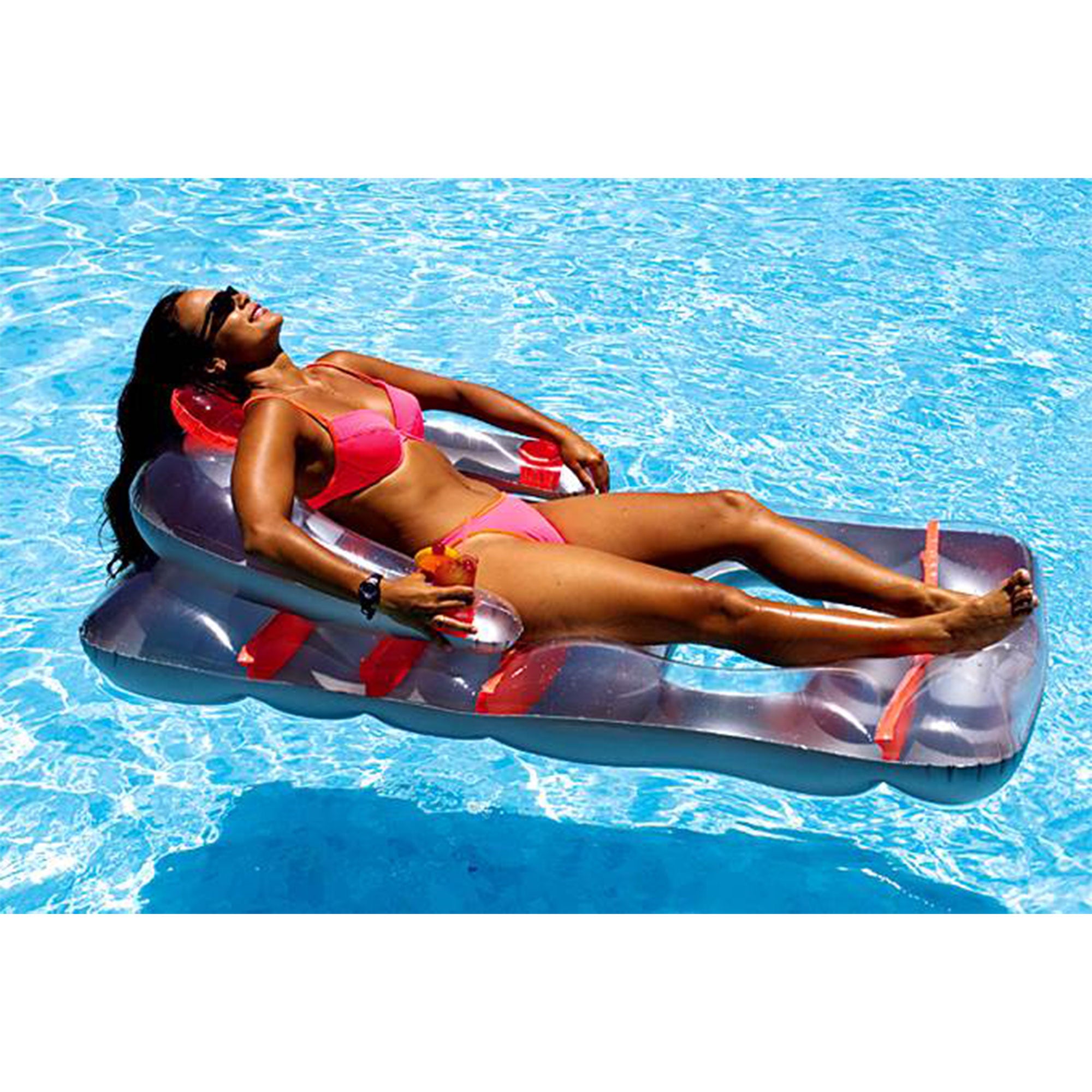 12 Swimline 9041 Swimming Pool Inflatable Deluxe Lounge Chairs w/Back Supports