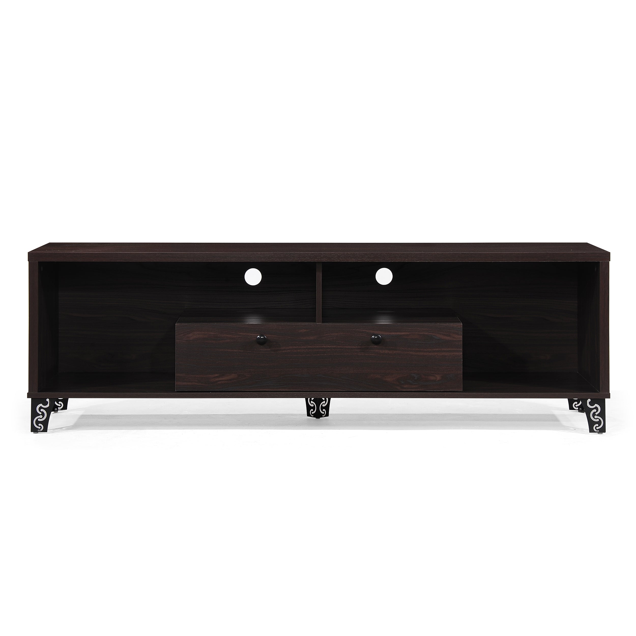 Celia Mid Century Modern Cabinet & Shelves TV Stand