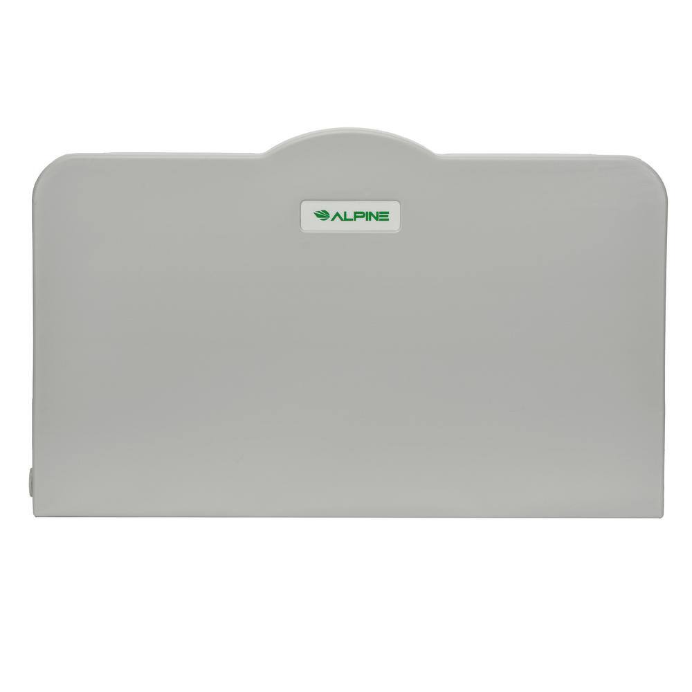 Alpine Industries Grey Compact Horizontal Baby Changing Station (2-Pack) 411-E-2PK