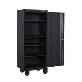 Husky Heavy-Duty 27.5 in. 4-Shelf Matte Black Rolling Side Tool Locker H27LOCKER4