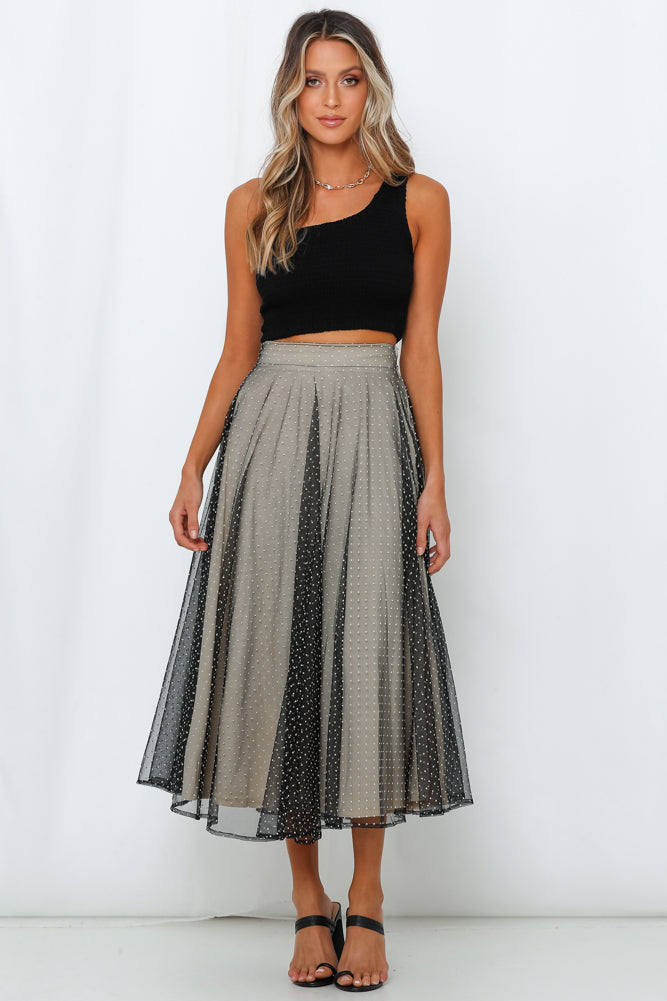 Keep It Smart Midi Skirt Black