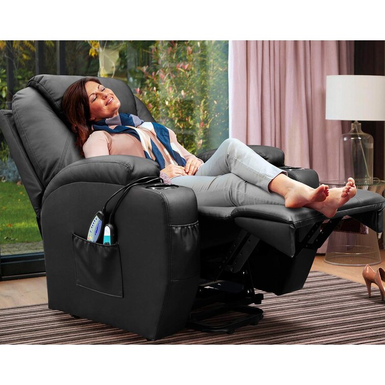 Faux Leather Power Lift Recliner Chair with Massage and Heating Functions