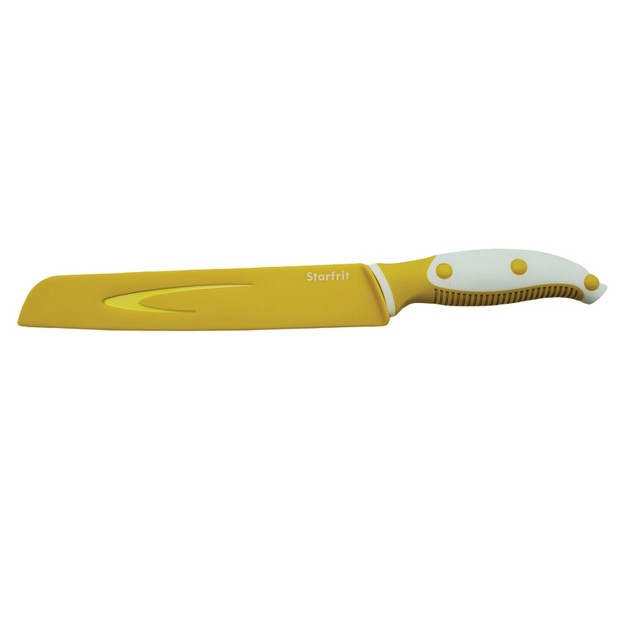 Starfrit 8 in Bread Knife With Sheath Yellow