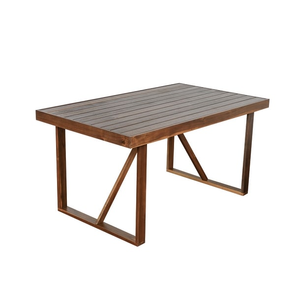 Multiscene Application Highquality Acacia Wood Outdoor Table and Chair Set，Suitable for Patio，Balcony，Backyard，Natural