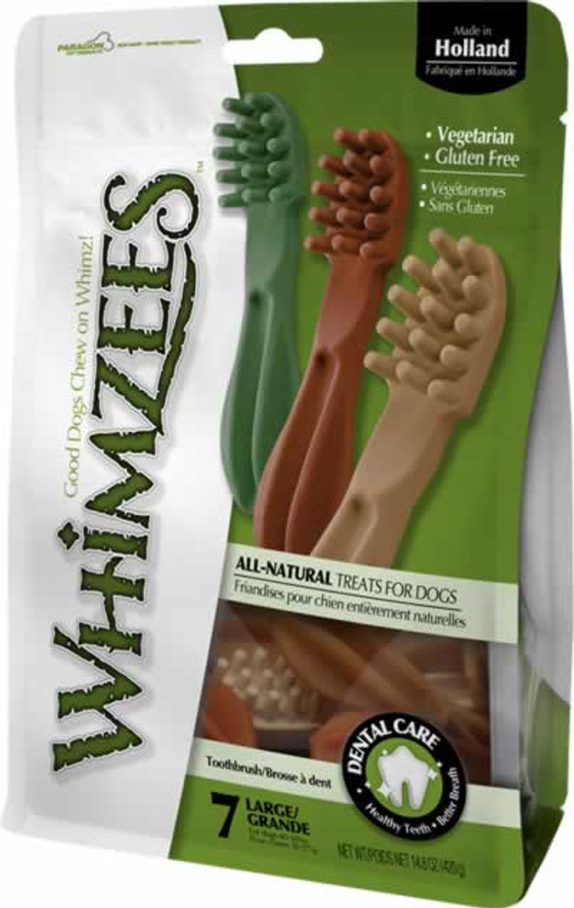 Paragon Whimzees Toothbrush Dental Dog Treats - Large