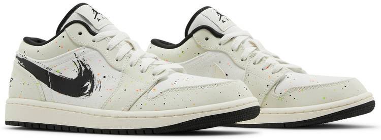 Air Jordan 1 Low 'Brushstroke Swoosh-Paint Splatter' DM3528-100