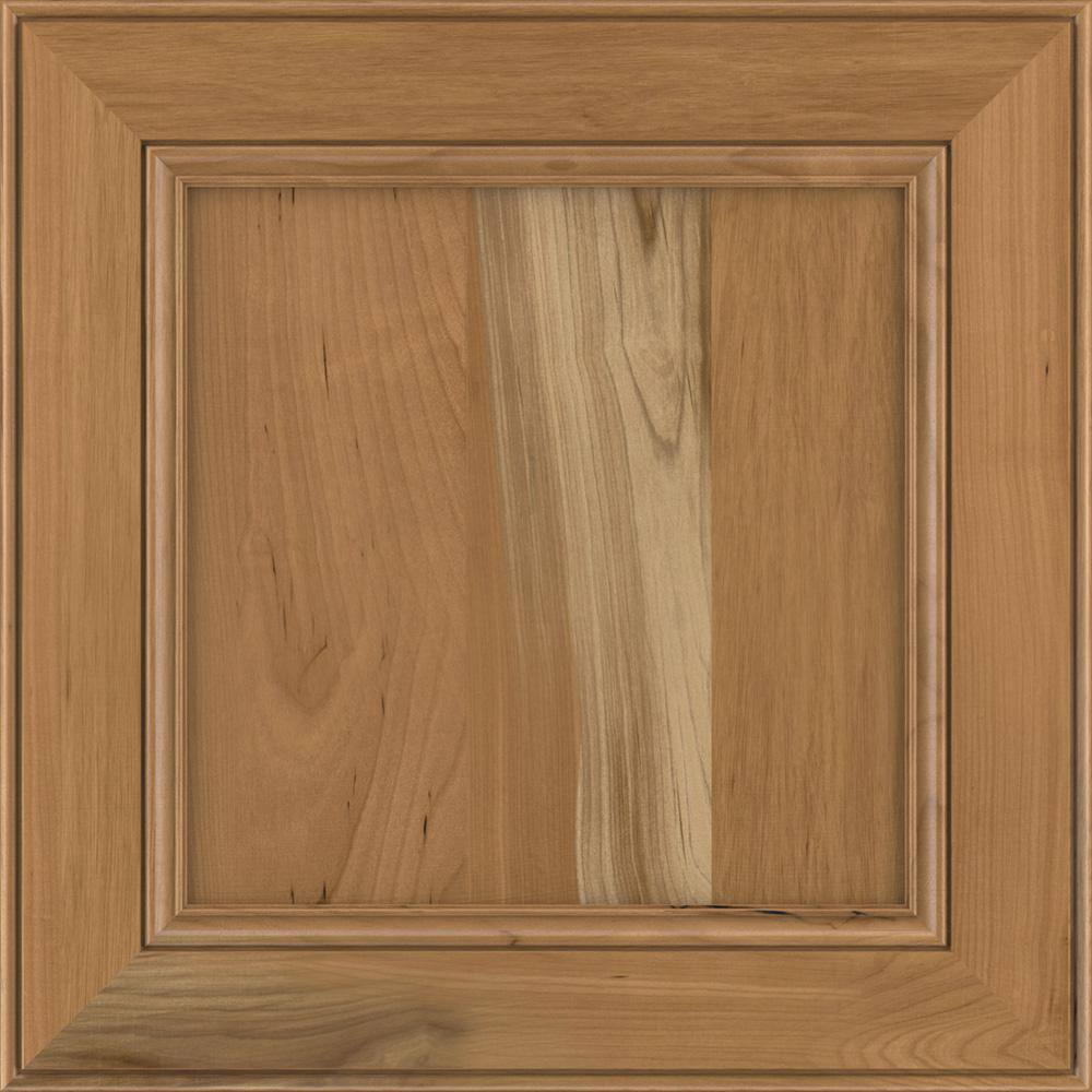 American Woodmark MacArthur 14 916 in. W x 14 12 in. D x 34 in. H Cabinet Door Sample in Cherry Amber 98160