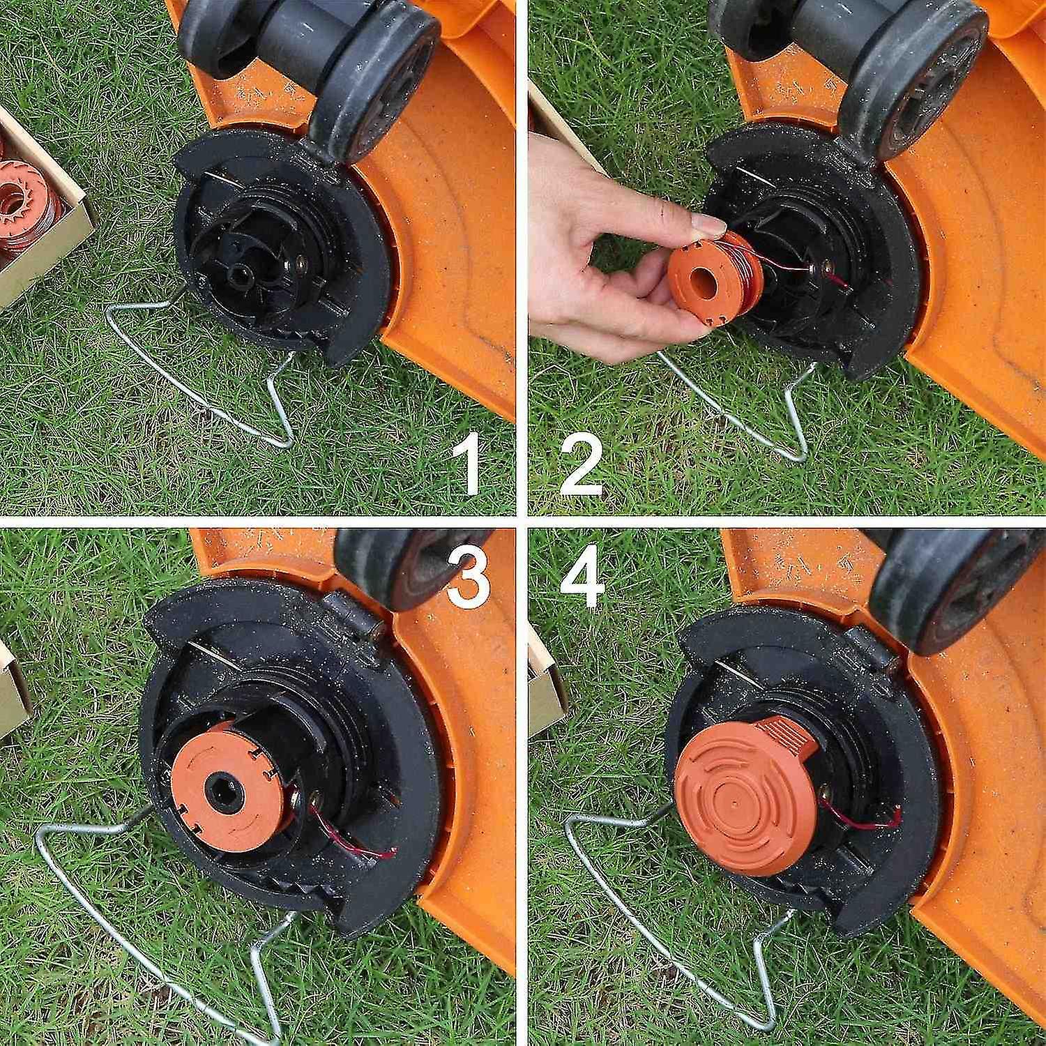 4 Pieces Wa0004.1 Lawn Trimmer Thread For All 20v Worx Lawn Trimmers   Durable Replacement Thread Sp