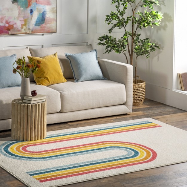 Nuloom Rainbow Swirl Kids Area Rug