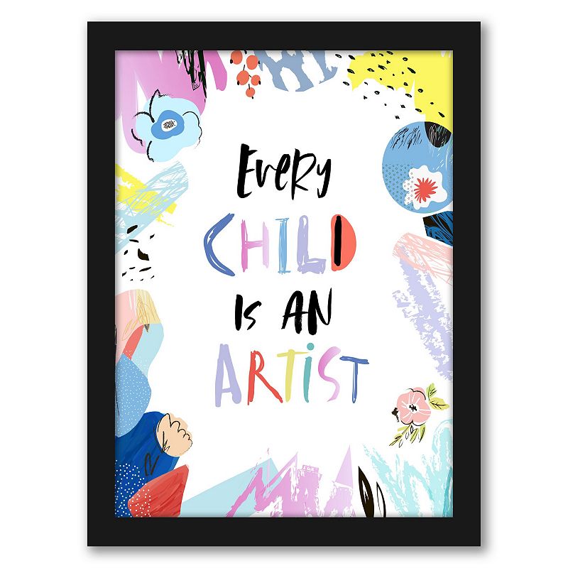 Americanflat Every Child Is An Artist Framed Wall Art