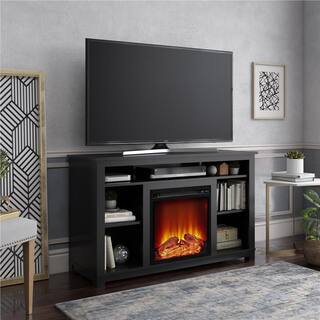 Ameriwood Home 47.6 in. Domingo in Black Electric Fireplace TV Stand for TVs up to 55 in. HD23325