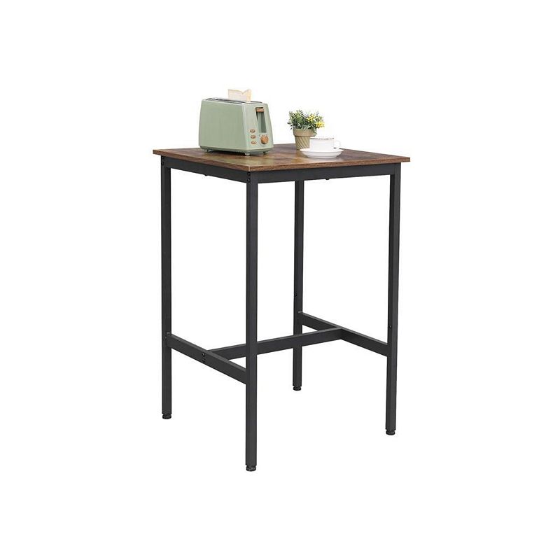 Pub Dining Height Table-Rustic Brown， Black