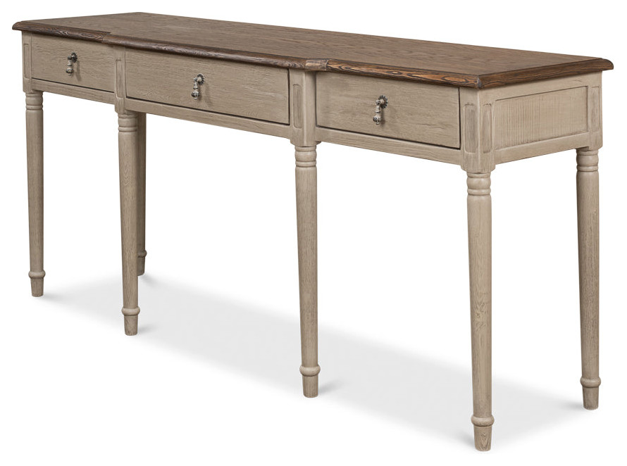 Asher Console Table With Drawers Reclaimed Wood   Transitional   Console Tables   by Sideboards and Things  Houzz