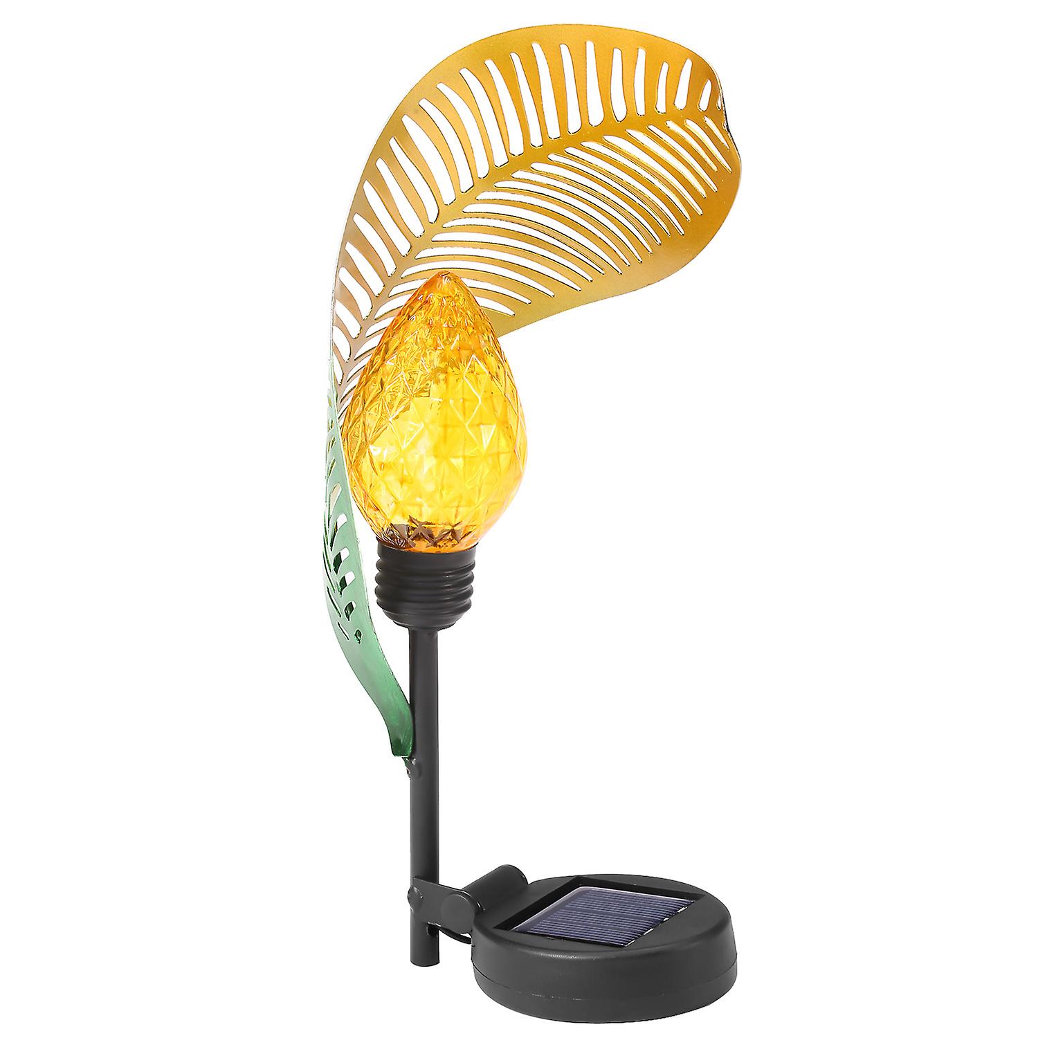 Solar Iron Leaf Led Light Outdoor Lawn Garden Inserted Led Light Landscape Light No.344499