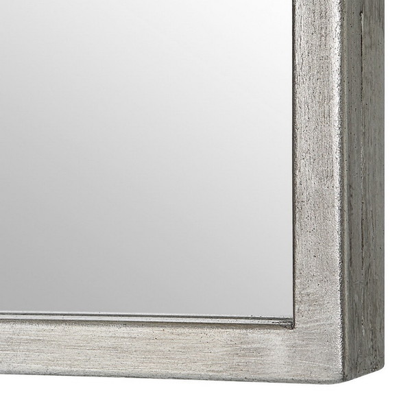 Benjara BM276693 38 Inch Wood Wall Mirror  Morocca...