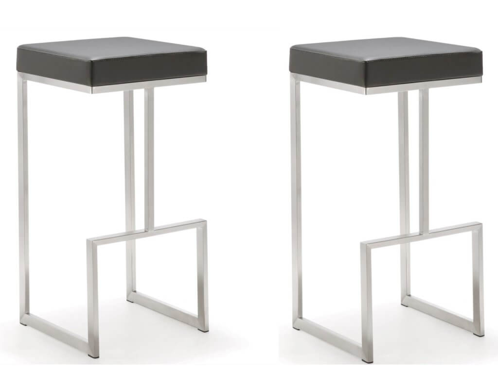 Ferrara Stainless Steel Barstool - Set of 2