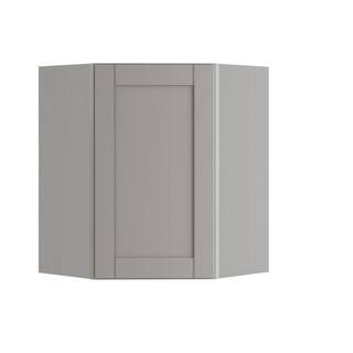 Home Decorators Collection Washington Veiled Gray Plywood Shaker Stock Assembled Wall Kitchen Cabinet Soft Close Corner 24 in. x 30 in. x 12 in. WA2430L-WVG