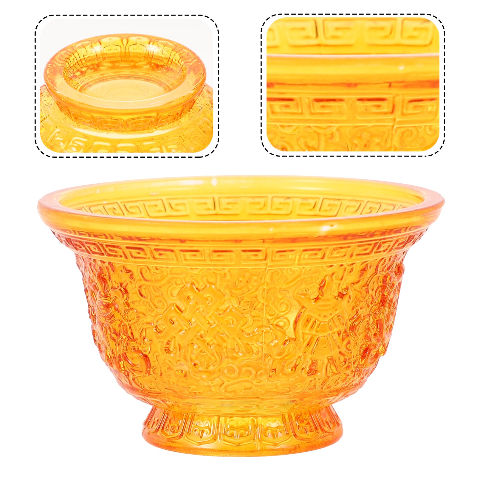 Cup Water Offering Bowl Bowls Holy Tibetan Glassaltar Holder Dish Tealightcrystal Chalice Temple Worship Cupscopper