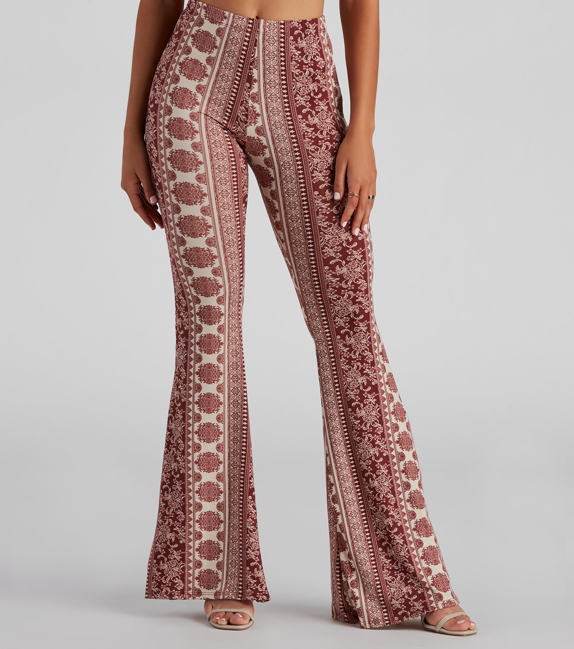 Vintage Bohemian Flared Pants