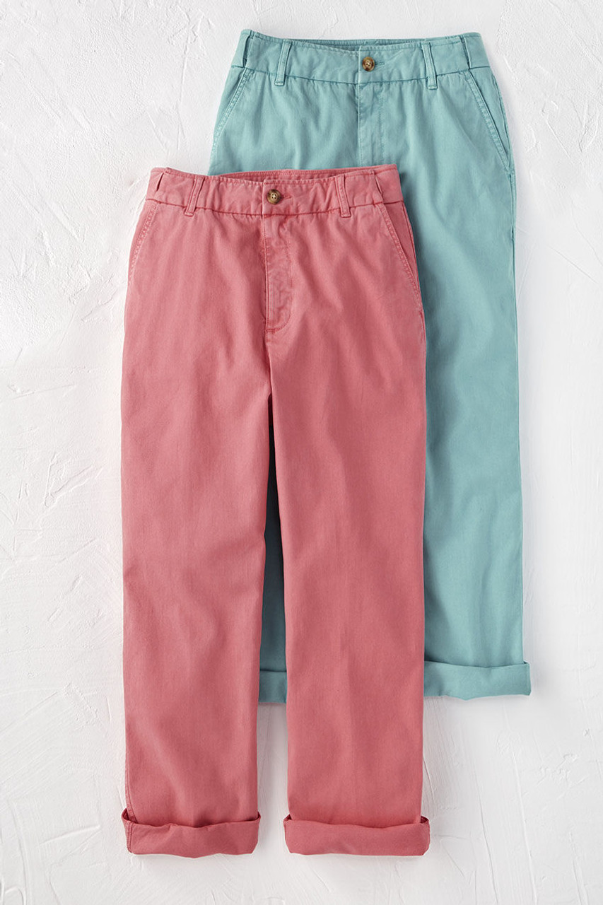 Hidden Stretch-Waist Chino Crops