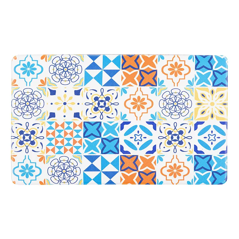 World Rug Gallery Geometric Tile Anti-Fatigue Mat