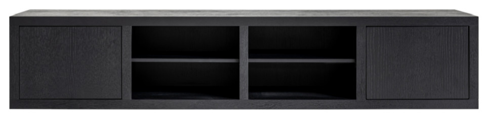 Black Wooden TV Sideboard  OROA Tetrad   Transitional   Entertainment Centers And Tv Stands   by Oroa   Distinctive Furniture  Houzz