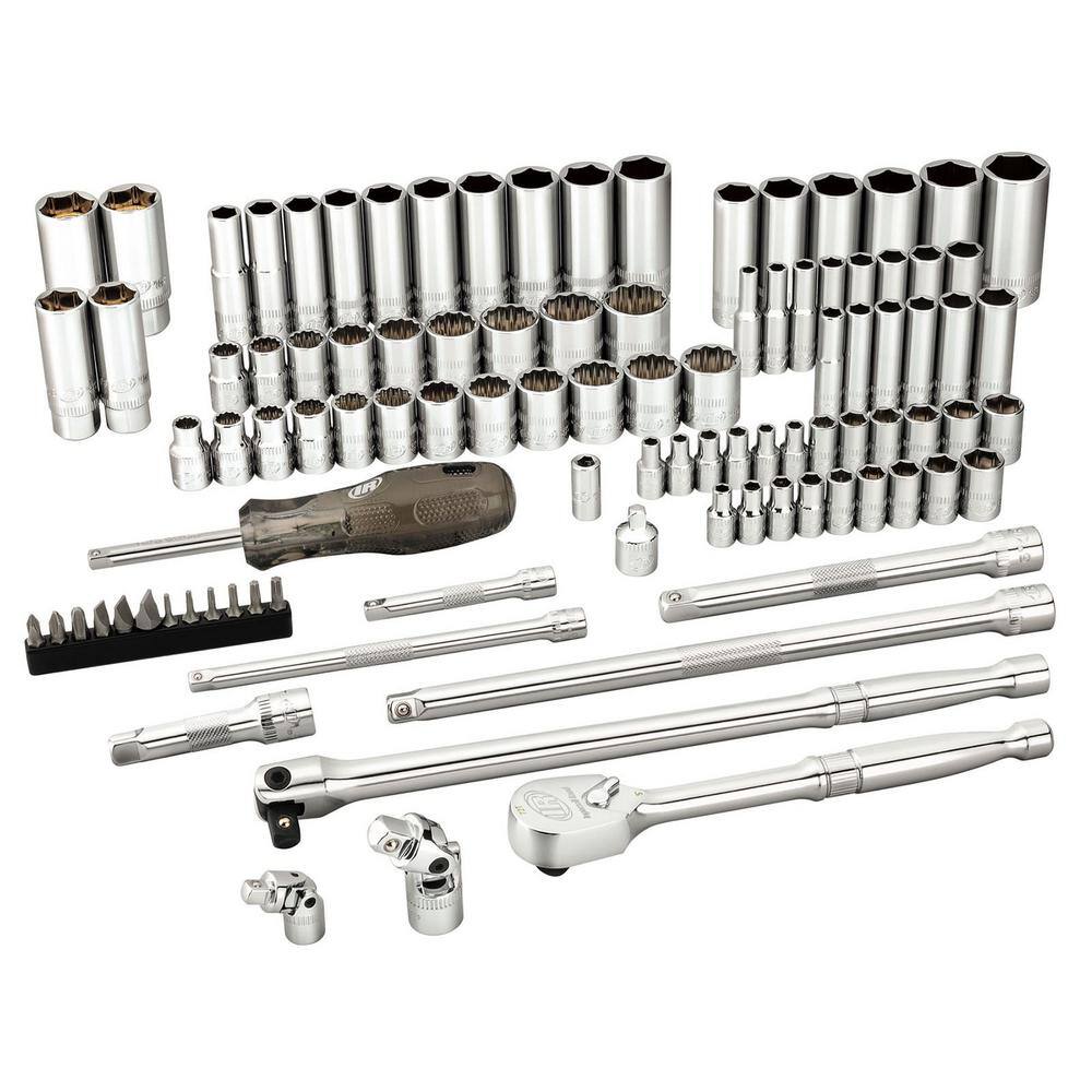 Ingersoll Rand 101 Piece 14 and 38 Inch Drive SAEMetric Master Mechanics Tool Set 752020