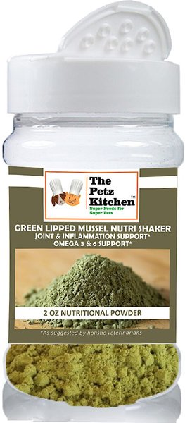 The Petz Kitchen Green Lipped Mussel Omega 3 and 6 Joint and Inflammation Support Dog and Cat Supplement