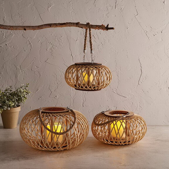 47th   Main CMR857 Round Tan Lantern   Large