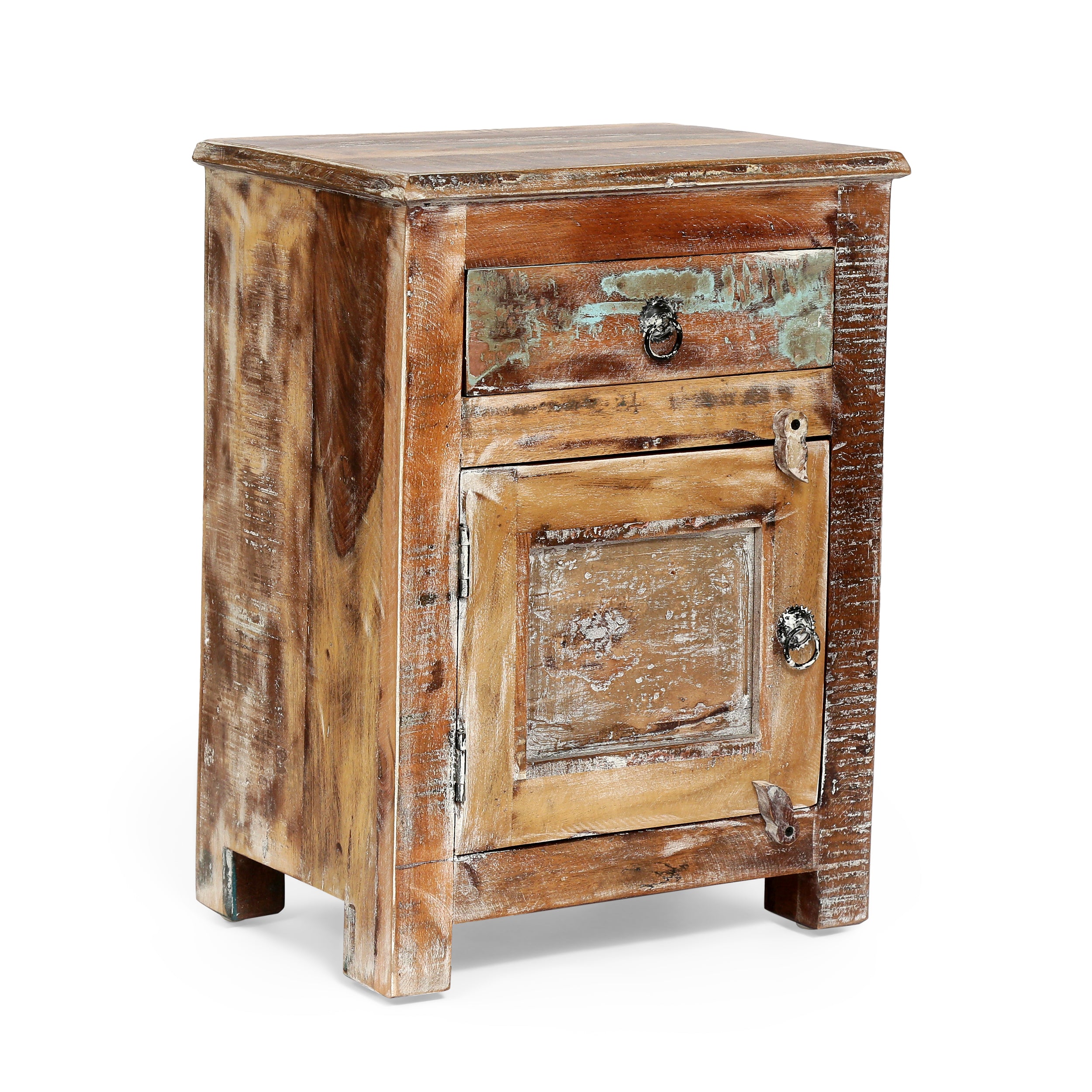 Screven Boho Handcrafted Wood Nightstand