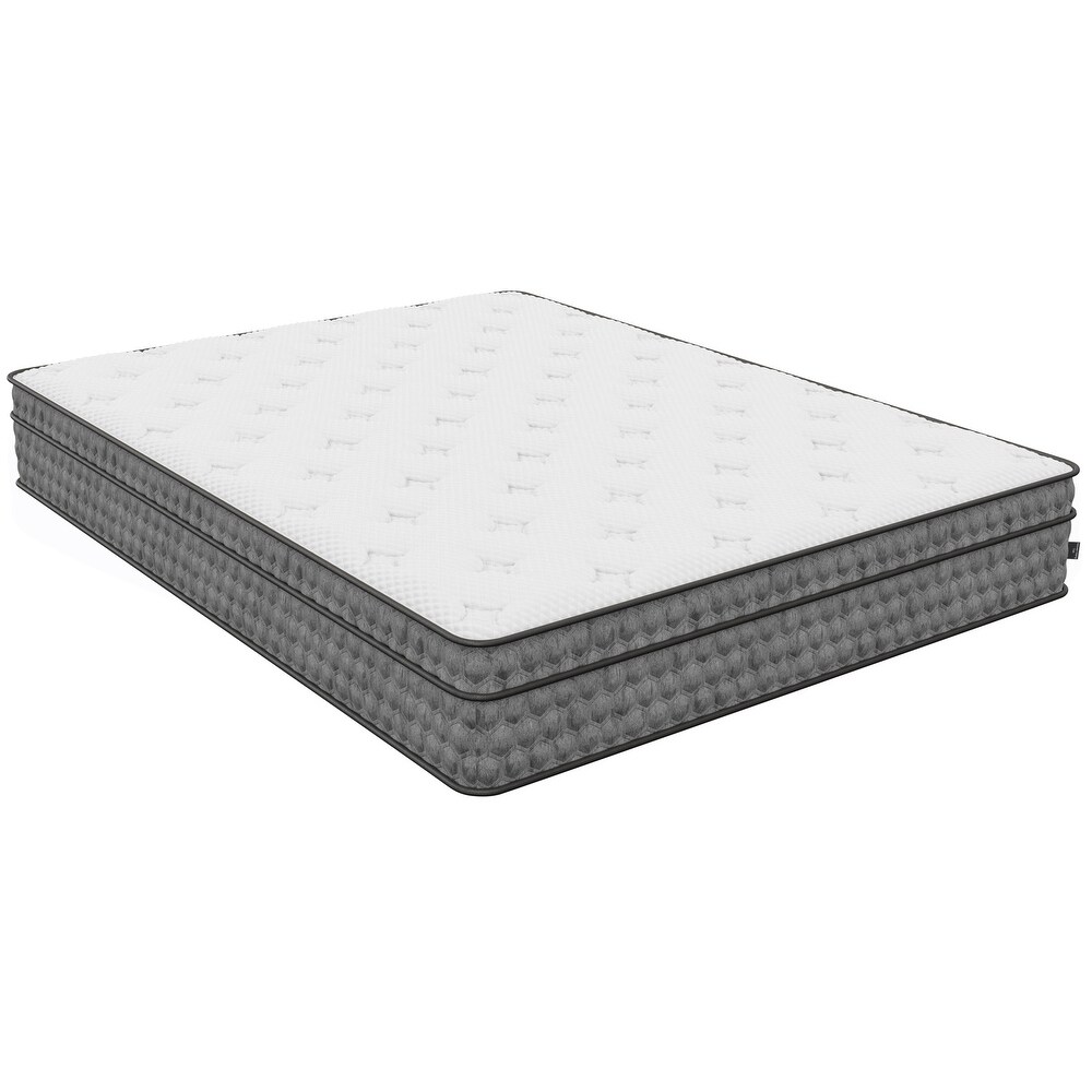 11 inch Zen Hybrid Mattress  Gel Memory Foam Medium Feel Mattress  CertiPur certified  White   California King